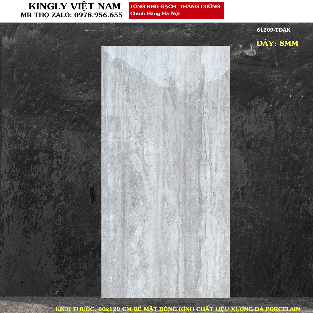 Gạch lát nền vân đá Travertine 60X120 61209 Loại A1